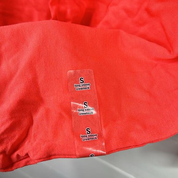 ANA Coral Scoop Neck Long Sleeve Tee‎ Shirt T Top Size Small - Picture 10 of 10